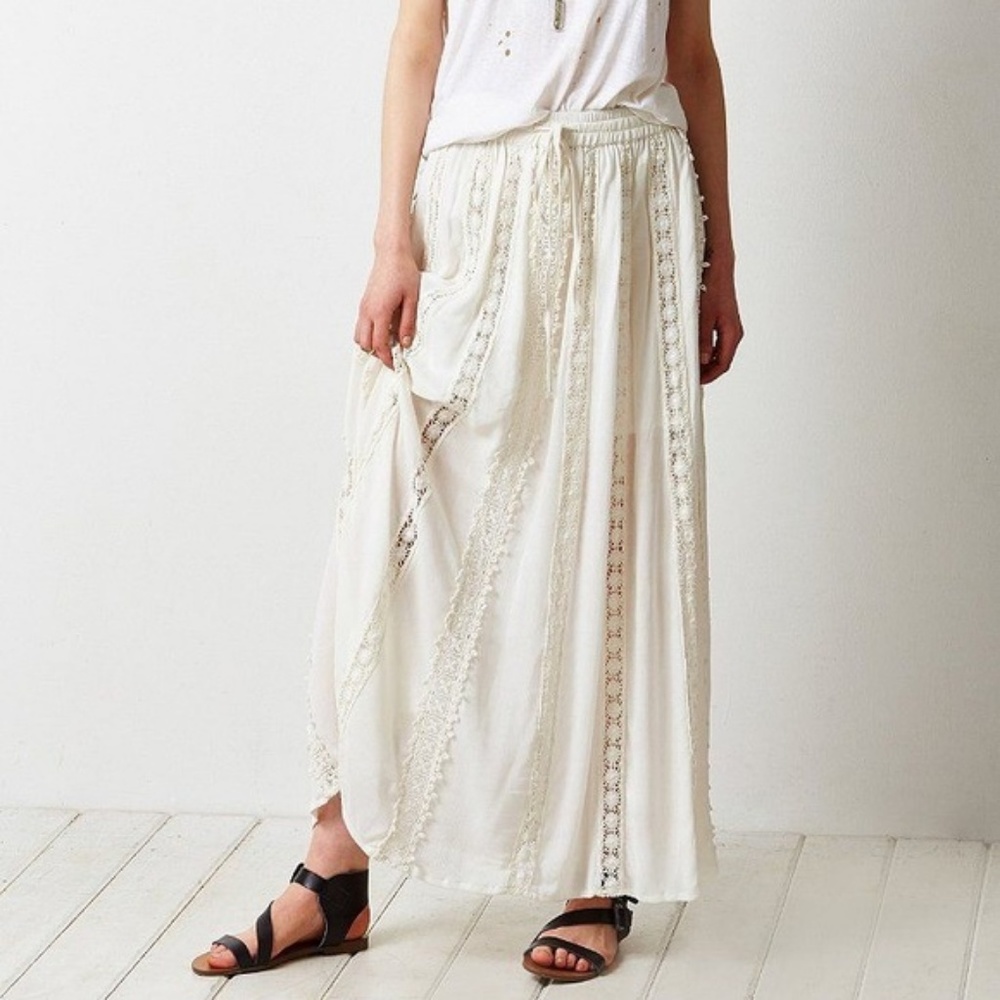 Urban Outfitters boho crochet maxi skirt